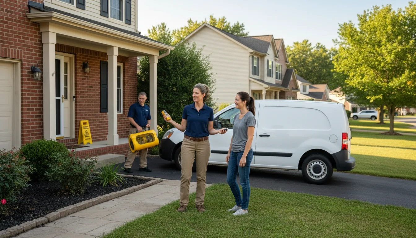 Residential water damage restoration in Plover, WI
